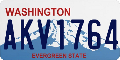 WA license plate AKV1764