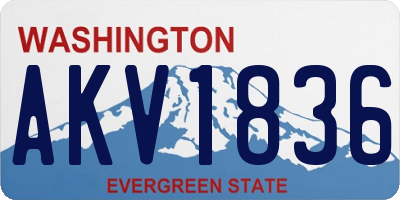 WA license plate AKV1836