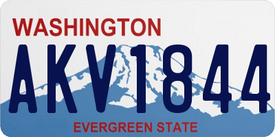 WA license plate AKV1844