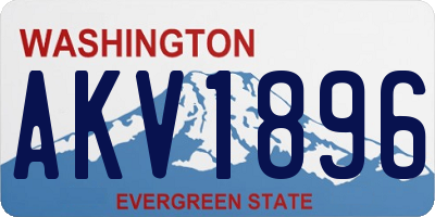 WA license plate AKV1896