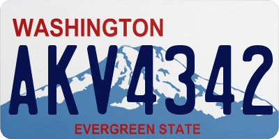 WA license plate AKV4342