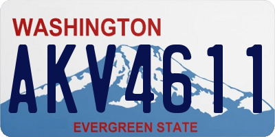 WA license plate AKV4611