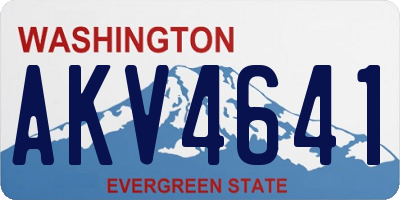 WA license plate AKV4641