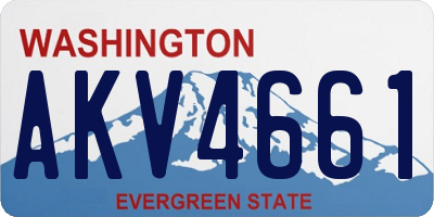 WA license plate AKV4661