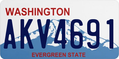 WA license plate AKV4691