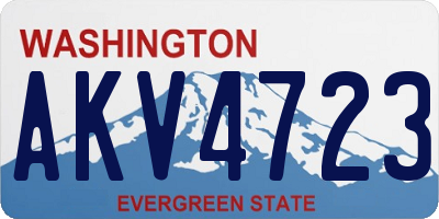 WA license plate AKV4723