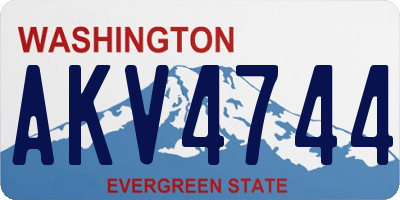WA license plate AKV4744