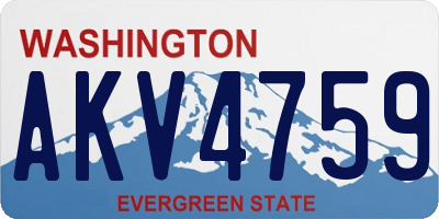 WA license plate AKV4759
