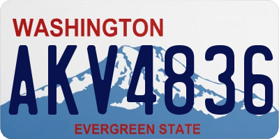 WA license plate AKV4836