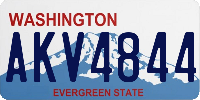 WA license plate AKV4844