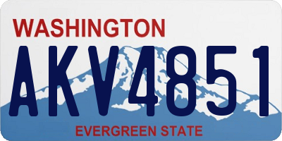 WA license plate AKV4851
