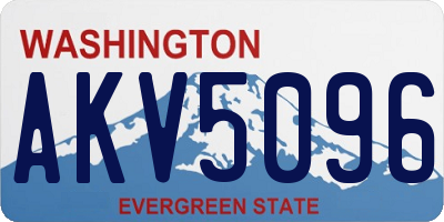 WA license plate AKV5096