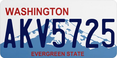 WA license plate AKV5725