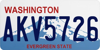 WA license plate AKV5726