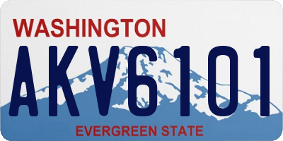 WA license plate AKV6101