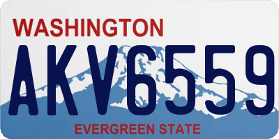 WA license plate AKV6559