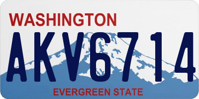 WA license plate AKV6714