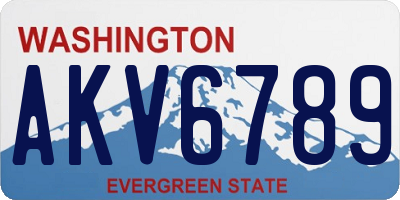 WA license plate AKV6789