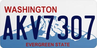 WA license plate AKV7307