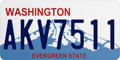 WA license plate AKV7511