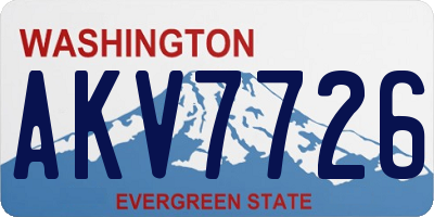 WA license plate AKV7726