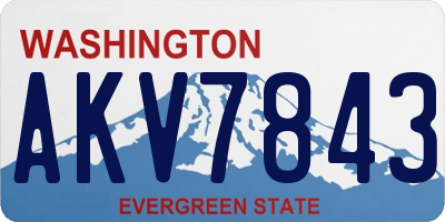 WA license plate AKV7843