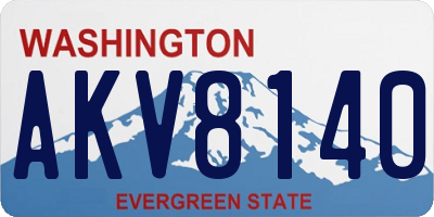 WA license plate AKV8140