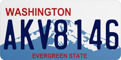 WA license plate AKV8146
