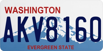 WA license plate AKV8160