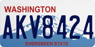 WA license plate AKV8424