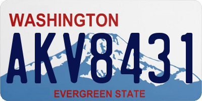 WA license plate AKV8431