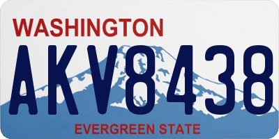 WA license plate AKV8438