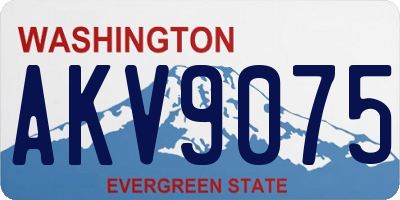 WA license plate AKV9075