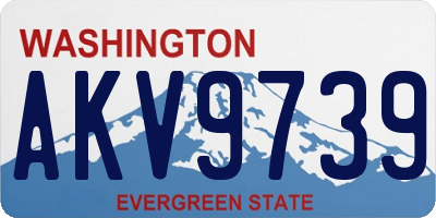 WA license plate AKV9739