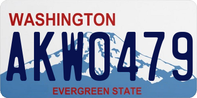 WA license plate AKW0479