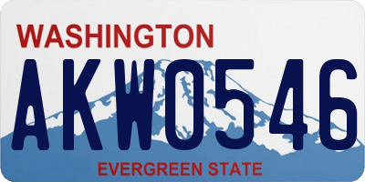 WA license plate AKW0546