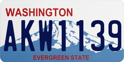 WA license plate AKW1139