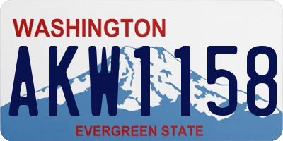 WA license plate AKW1158