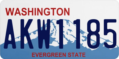 WA license plate AKW1185