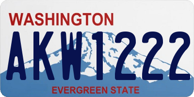 WA license plate AKW1222