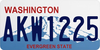 WA license plate AKW1225