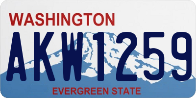 WA license plate AKW1259