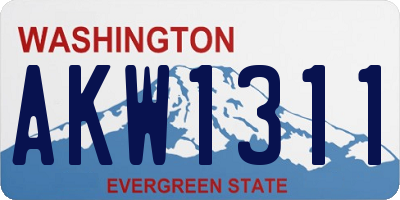 WA license plate AKW1311