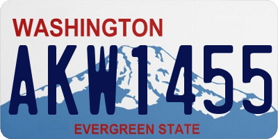 WA license plate AKW1455