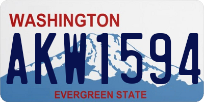 WA license plate AKW1594