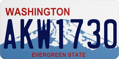 WA license plate AKW1730