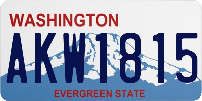 WA license plate AKW1815