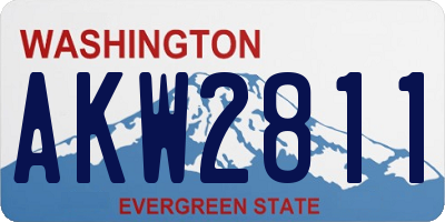 WA license plate AKW2811