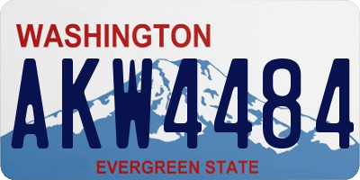 WA license plate AKW4484