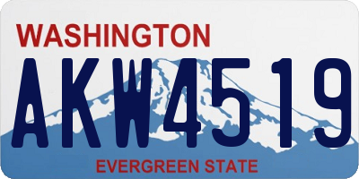 WA license plate AKW4519